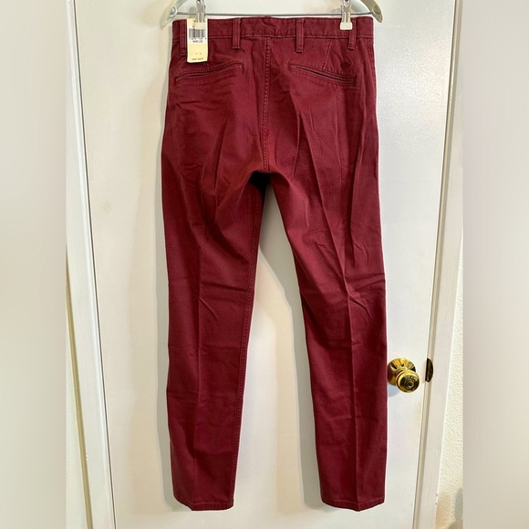 NWT DOCKERS Slim Tapered Burgundy Cranberry Chinos Pants - Picture 2 of 6